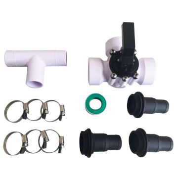 Bypass kit zwembad basis voor solar verwarming