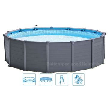 Intex Graphite Panel rond zwembad 4.78 x 1.24m 