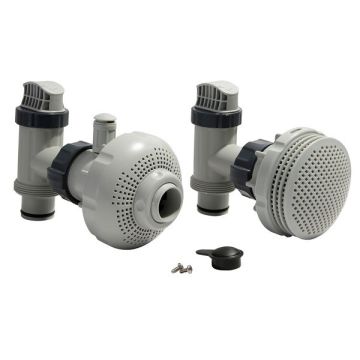 in- en uitlaat fittingset compleet 38mm Intex