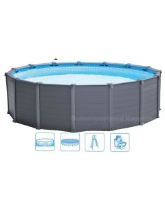 Intex Graphite Panel rond zwembad 4.78 x 1.24m 