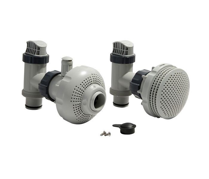 in- en uitlaat fittingset compleet 38mm Intex